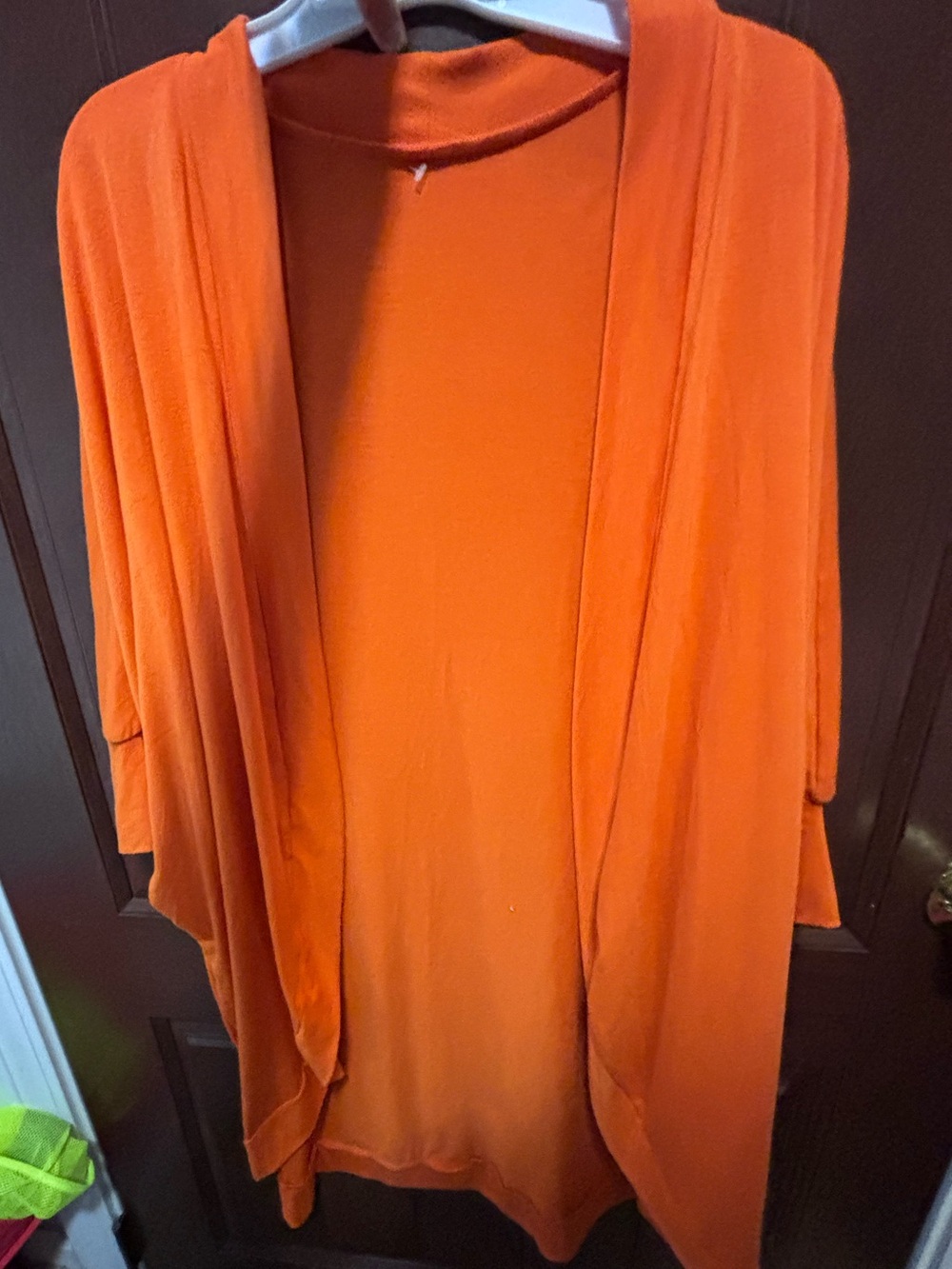 Amazon Bright Orange Open-Front Women's Cardigan
